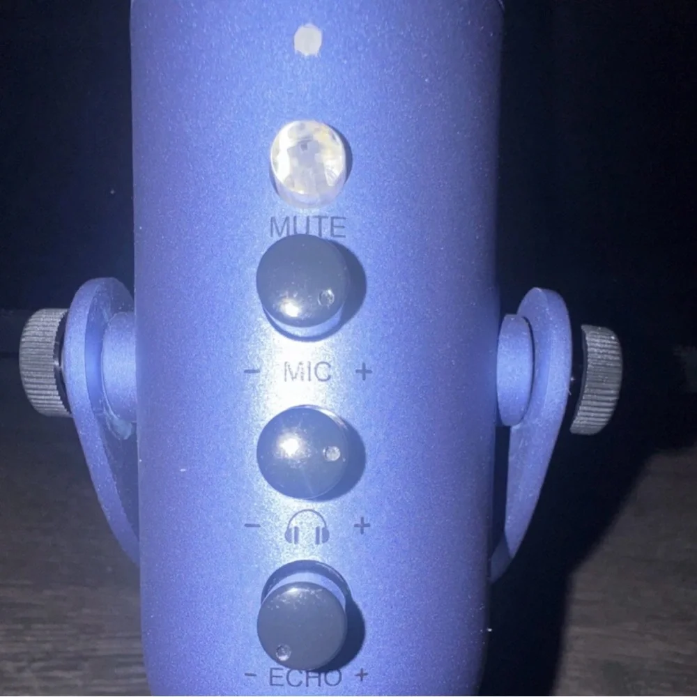 ZealSound Blue USB-C Desktop Microphone, Mute, Echo, Headphone Jack